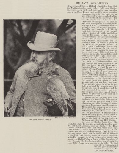 De wijlen Lord Lilford door English Photographer
