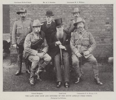 De overleden Lord Loch en officieren van de Zuid-Afrikaanse veldmacht door English Photographer