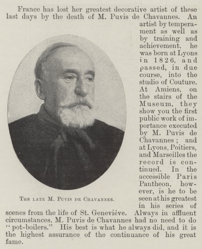De wijlen M Puvis de Chavannes door English Photographer