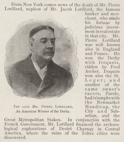 Wijlen de Heer Pierre Lorillard, een Amerikaanse Winnaar van de Derby door English Photographer