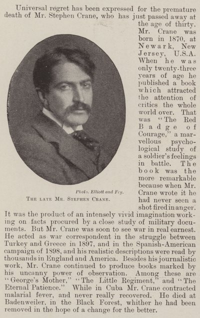 Wijlen de heer Stephen Crane door English Photographer