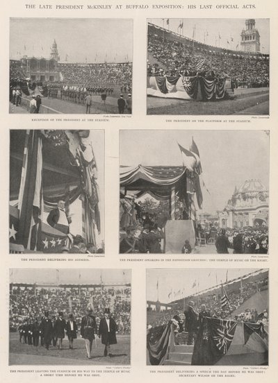 De overleden President McKinley op de Buffalo Expositie, zijn Laatste Officiële Handelingen door English Photographer