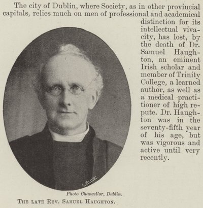 De wijlen eerwaarde Samuel Haughton door English Photographer