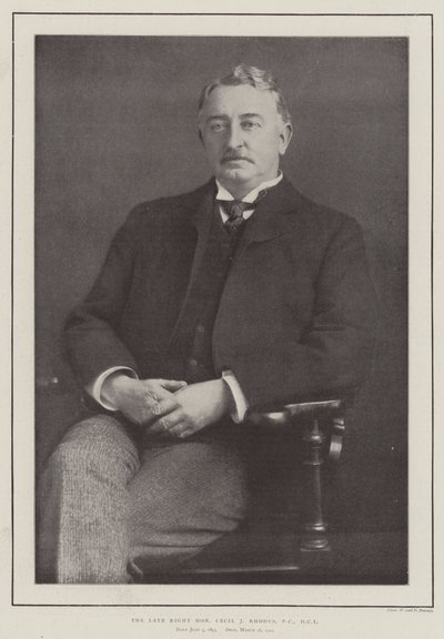 De Wijlen Eerwaarde Cecil J Rhodes, PC, DCL door English Photographer