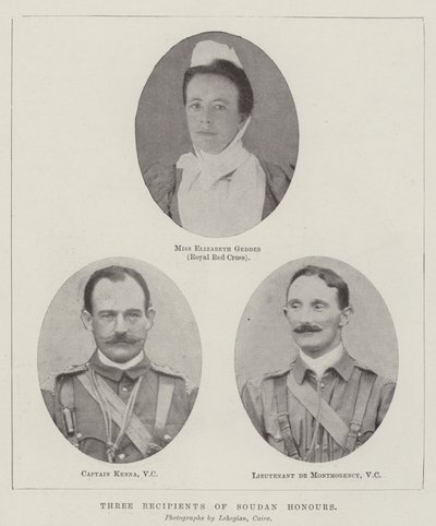 Drie ontvangers van Soudan-eerbewijzen door English Photographer