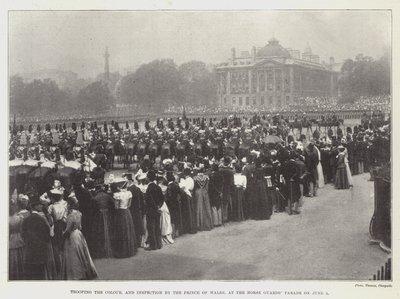 Trooping the Colour, en Inspectie door de Prins van Wales, op de Horse Guards Parade op 3 juni door English Photographer