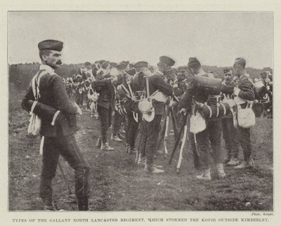 Typen van het Dappere North Lancaster Regiment, dat de Kopje buiten Kimberley bestormde door English Photographer