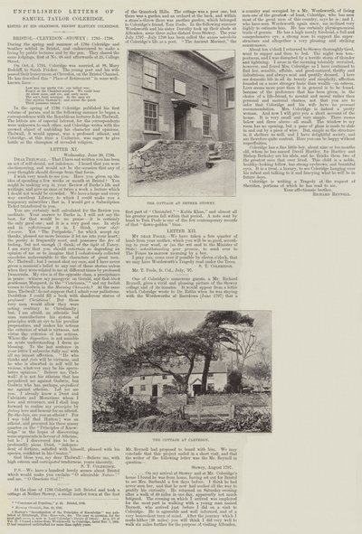 Ongepubliceerde brieven van Samuel Taylor Coleridge door English Photographer