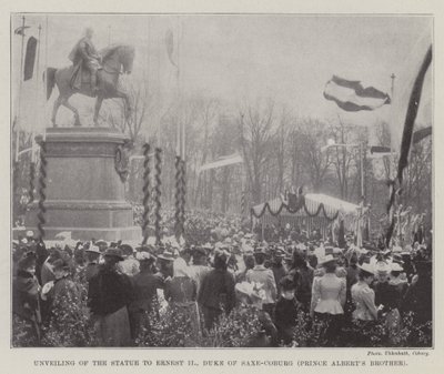 Onthulling van het Standbeeld van Ernst II, Hertog van Saksen-Coburg (Broer van Prins Albert) door English Photographer