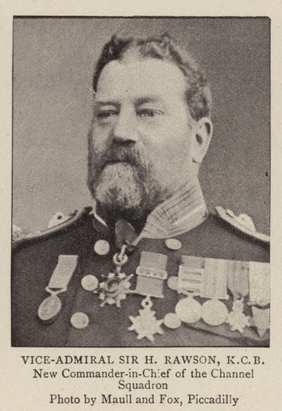 Vice-admiraal Sir H Rawson, KCB door English Photographer