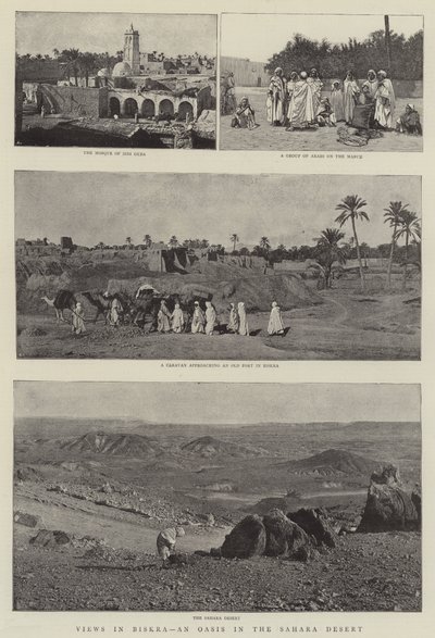 Gezichten in Biskra, een Oase in de Sahara Woestijn door English Photographer