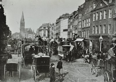 Whitechapel High Street, kijkend naar het oosten, 1890 door English Photographer
