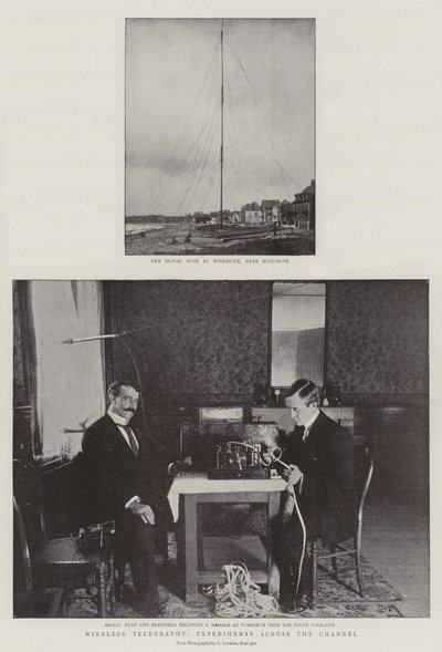 Draadloze telegrafie, experimenten over het Kanaal door English Photographer