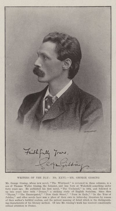 Schrijvers van de Dag, Mr George Gissing door English Photographer