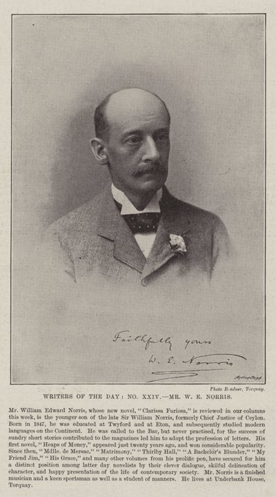 Schrijvers van de dag, Mr W E Norris door English Photographer