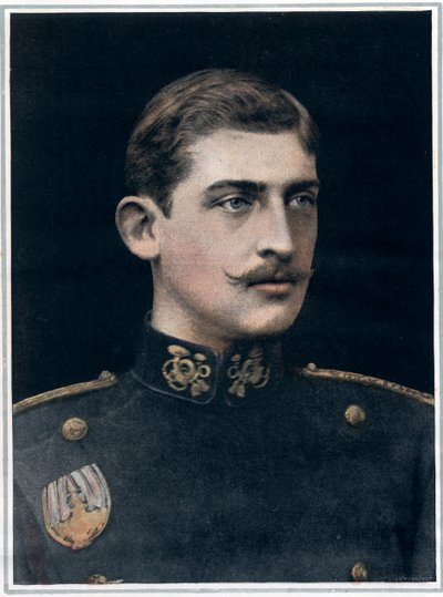 Portret van Ferdinand van Roemenië, koning van Roemenië. door English Photographer English Photographer