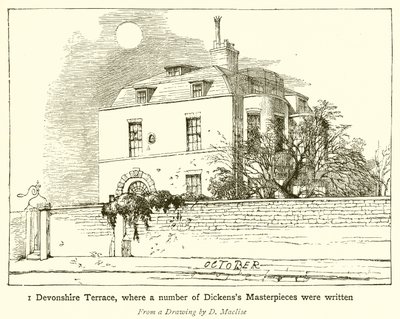 1 Devonshire Terrace, waar een aantal meesterwerken van Dickens zijn geschreven door English School