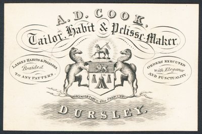 A D Cook, kleermaker, habit- en pelisse-maker door English School