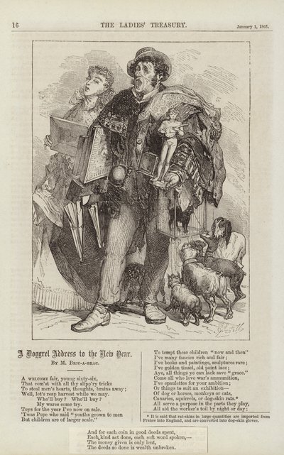 Een Doggerel Adres aan het Nieuwe Jaar (gravure) door English School