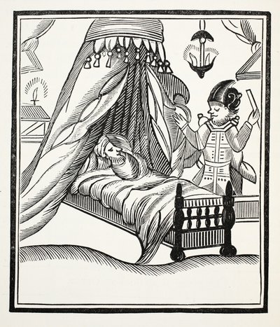 Een Volledig, Waar en Bijzonder verslag, illustratie uit Chap-books of the Eighteenth Century door John Ashton, gepubliceerd 1882 door English School