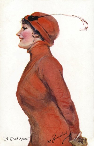 Een goede sport (kleurenlitho) door English School