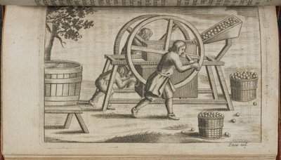 Een machine voor het persen van fruit, illustratie uit 