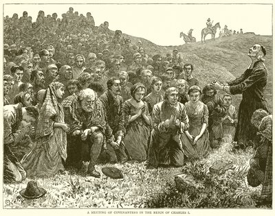 Een Bijeenkomst van Covenanters in de Regering van Karel I door English School