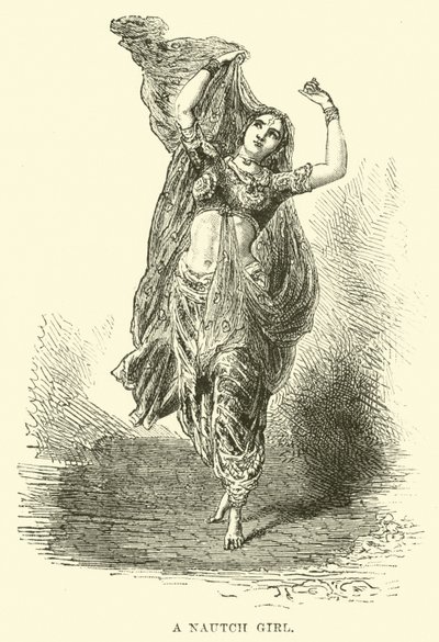 Een Nautch-meisje door English School