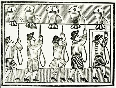 Een beiaard van kerkklokken, uit een verzameling pamfletten over esoterie, c.16e eeuw door English School
