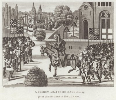 Een Priester genaamd John Ball veroorzaakt Grote Onrusten in Engeland door English School