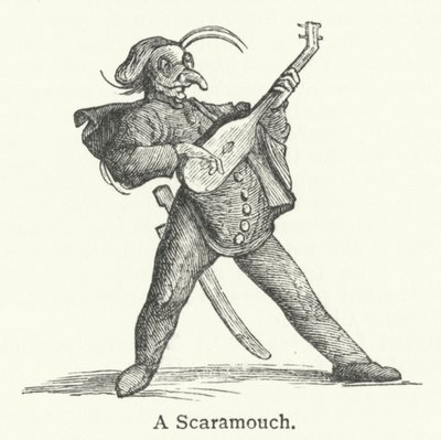 Een Scaramouch (gravure) door English School