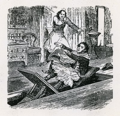 Een Rij Parels of De Vriend van Fleet Street (1847), Britannia, Hoxton. Sweeney Todd door English School