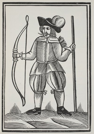 Een waar verhaal van Robin Hood, illustratie uit Chap-books van de achttiende eeuw door John Ashton, uitgegeven 1882 door English School