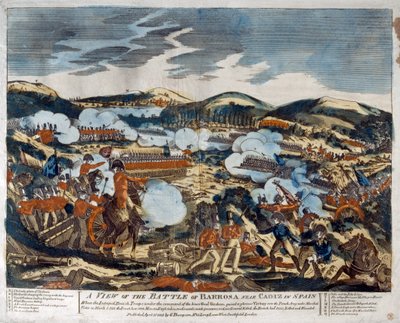 Een Zicht op de Slag bij Barossa, 1811 door English School