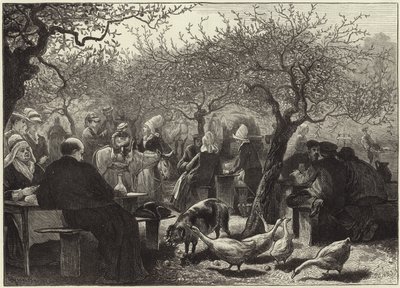 Een feestdag in Normandië na de appeloogst door English School