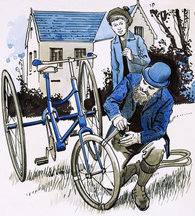 Een tuinslang zorgde voor een soepele fietstocht voor John Dunlop door English School