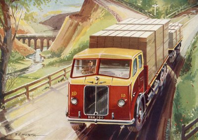 Een vrachtwagen dendert naar Londen met zijn lading door English School