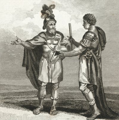Een ontmoeting tussen Scipio en Hannibal door English School