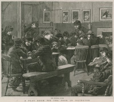 Een speelkamer voor de armen in Islington: De algemene kamer door English School