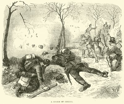 Een storm van granaten, januari 1871 door English School