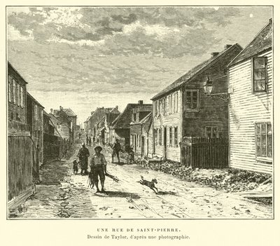 Een straat in Saint-Pierre, Saint Pierre en Miquelon door English School