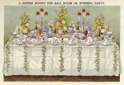 Een avondbuffet voor balzaal of avondfeest door English School