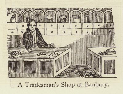 Een winkel van een handelaar in Banbury door English School