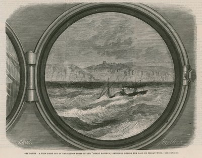 Een uitzicht vanuit een van de salonpoorten van de Great Eastern door English School