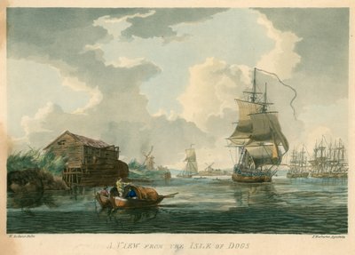 Een uitzicht op het Isle of Dogs door English School
