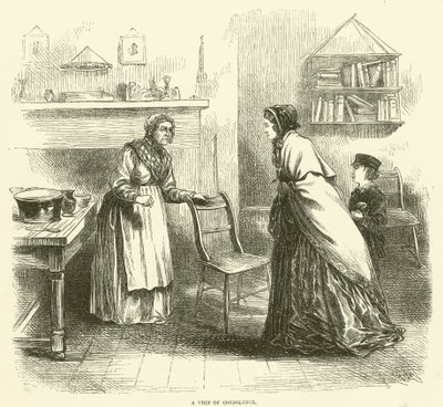 Condoleancebezoek (gravure) door English School