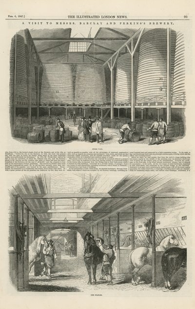 Een bezoek aan de brouwerij van Barclay en Perkins door English School