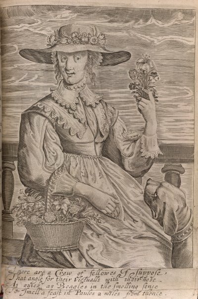 Een vrouw met bloemen, illustratie uit 