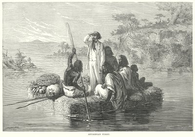 Abessijnse veerboot (gravure) door English School