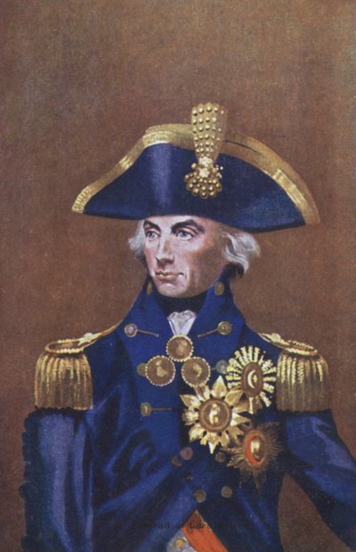 Admiraal Lord Nelson, portret door English School